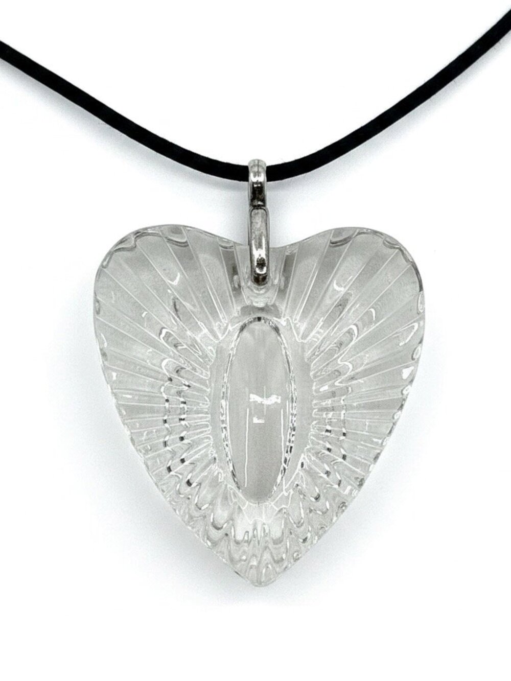 Waterford Crystal scalloped heart sterling silver pendant - GM1260